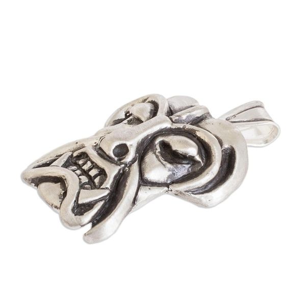 Alternate image for Traditional Boruca Silver Pendant from Costa Rica Boruca Heritage