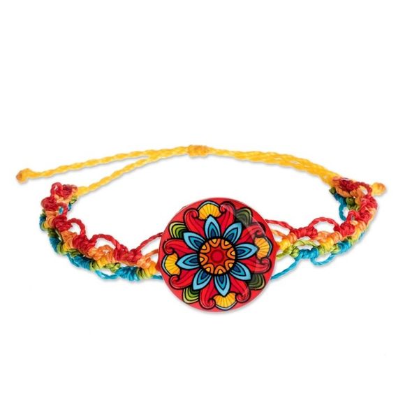 Alternate image for Multicolored Macrame Bracelet Splendid Mandala