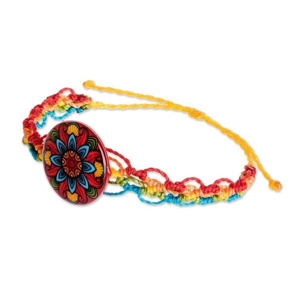 Alternate image for Multicolored Macrame Bracelet Splendid Mandala