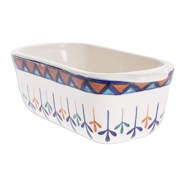 Alternate image for Ceramic Hand Painted Baking Dish with Geometric Design Antigua Breeze