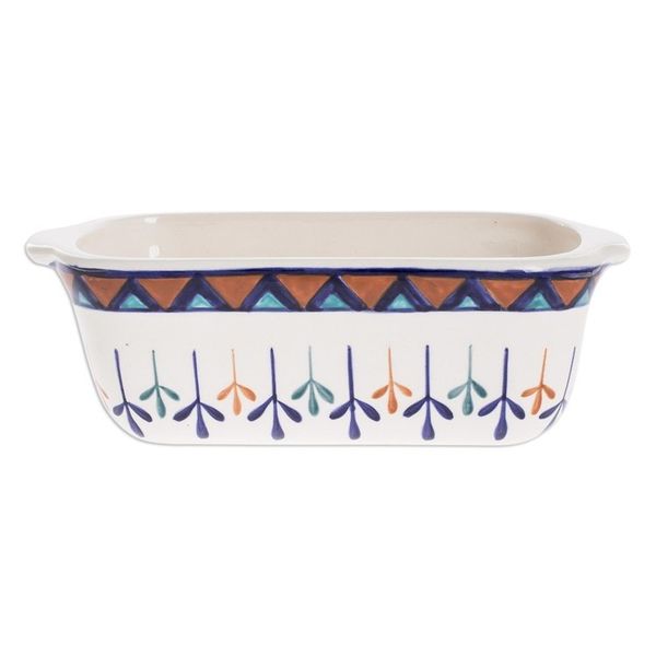 Alternate image for Ceramic Hand Painted Baking Dish with Geometric Design Antigua Breeze