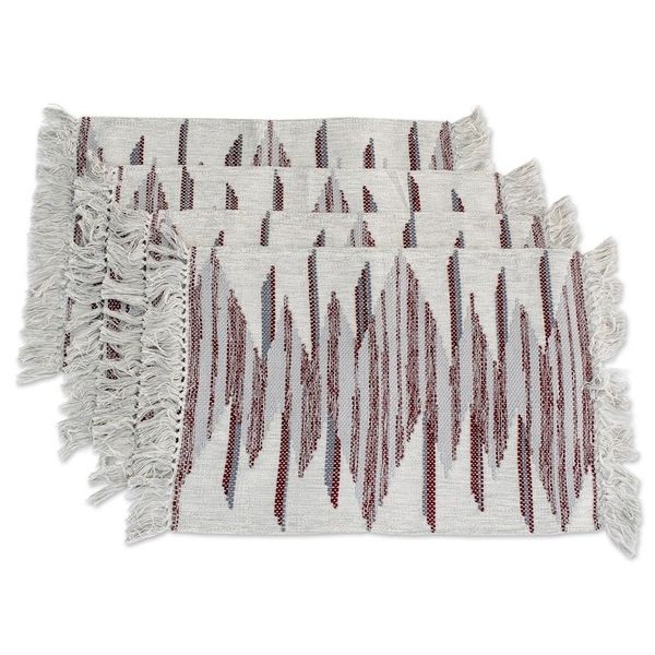 Alternate image for Set of 4 Handloomed Cotton Alabaster Placemats Warm Memories