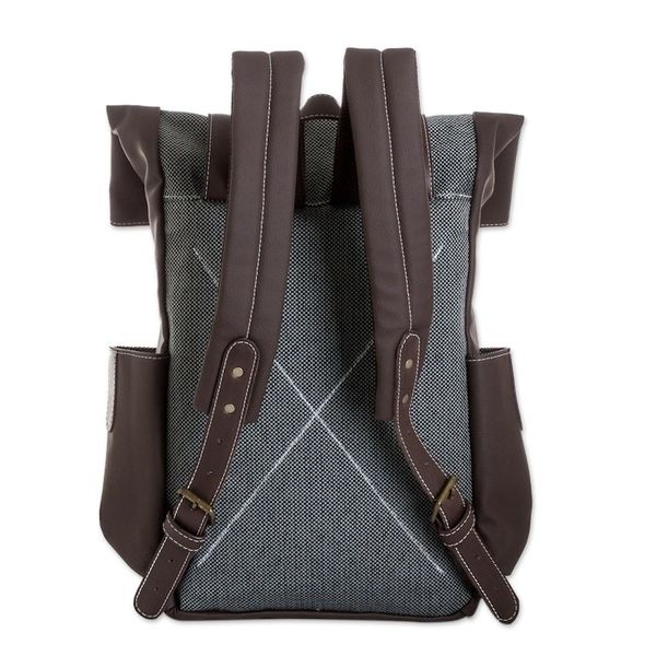 Alternate image for Leather-Accented Backpack in Marigold Marigold Adventure