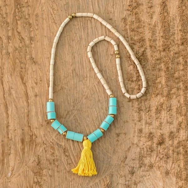 Alternate image for Beaded Tassel Necklace from Costa Rica San Francisco Bohemian