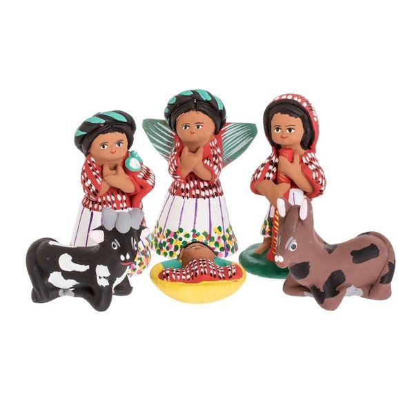 Alternate image for 12 Piece Ceramic Nativity Scene with Apparel from Santiago Christmas in Santiago