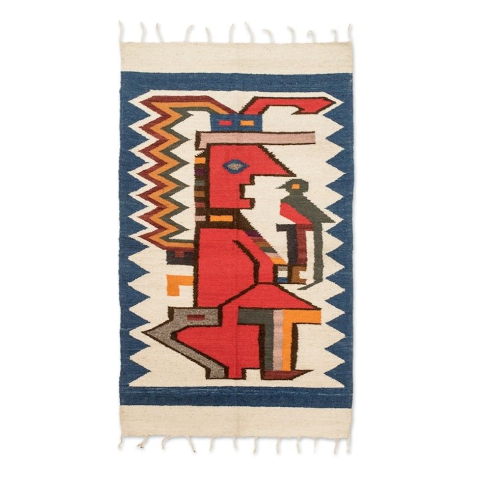 Handloomed Acrylic Area Rug of Hero Tecun Uman 2.5x5 'Tecun Uman'