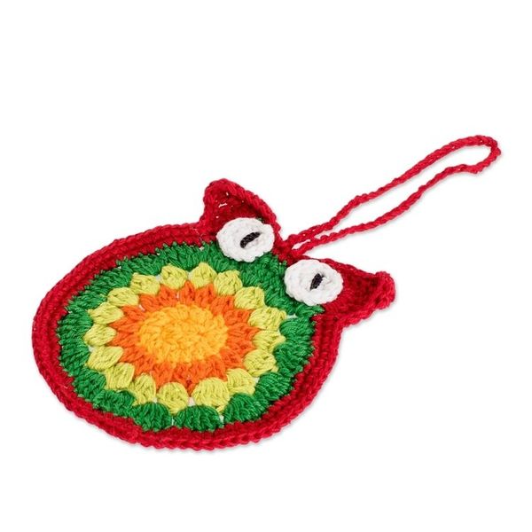 Alternate image for Artisan Hand-Crocheted Ornaments set of 4 Festive Owls