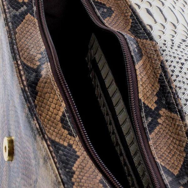 Alternate image for Snake Print Leather Handbag Rio Coco