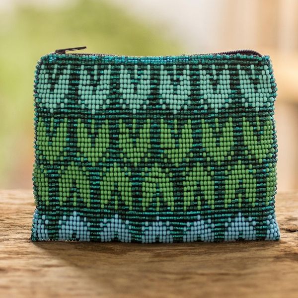 Alternate image for Hand-Beaded Coin Purse from Guatemala Panabaj Glam