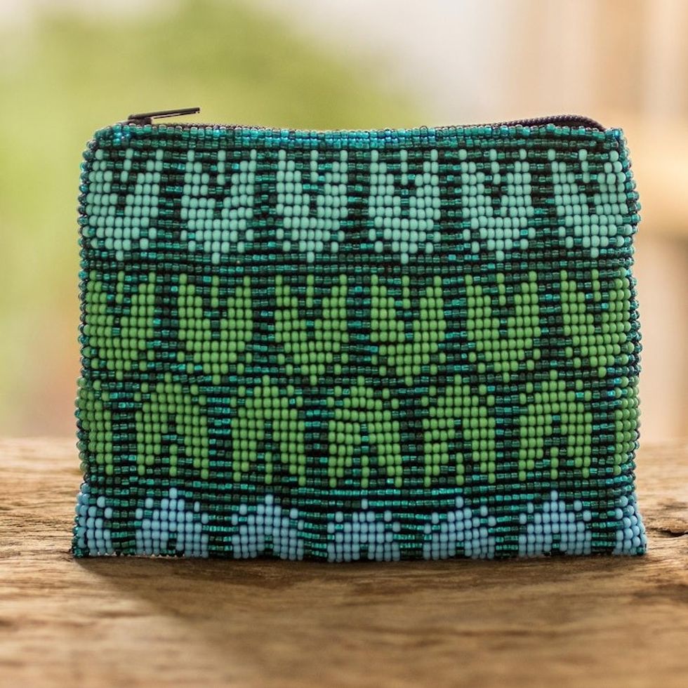 Hand-Beaded Coin Purse from Guatemala 'Panabaj Glam'
