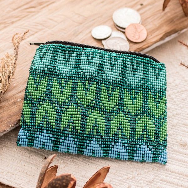 Alternate image for Hand-Beaded Coin Purse from Guatemala Panabaj Glam