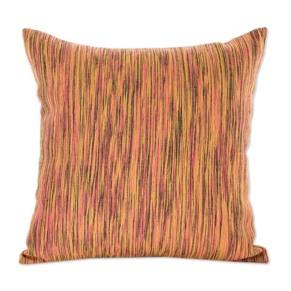 Alternate image for Mustard Colored Loom Woven Cotton Throw Pillow Cover Jaspe and Geometry