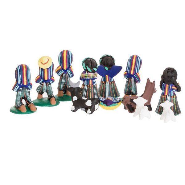 Alternate image for 12 Piece Ceramic Nativity Scene in Apparel from Santa Maria Christmas in Santa Maria