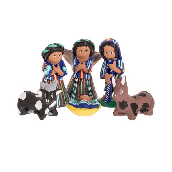 Alternate image for 12 Piece Ceramic Nativity Scene in Apparel from Santa Maria Christmas in Santa Maria