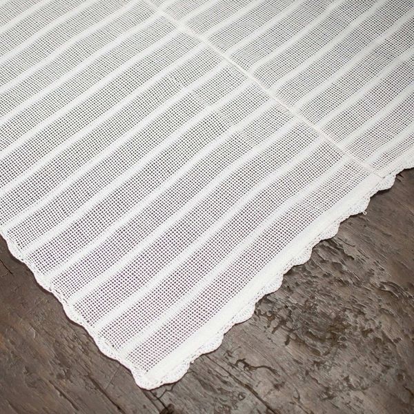 Alternate image for White Cotton Table Centerpiece Handcrafted in Guatemala Inspiration and Elegance