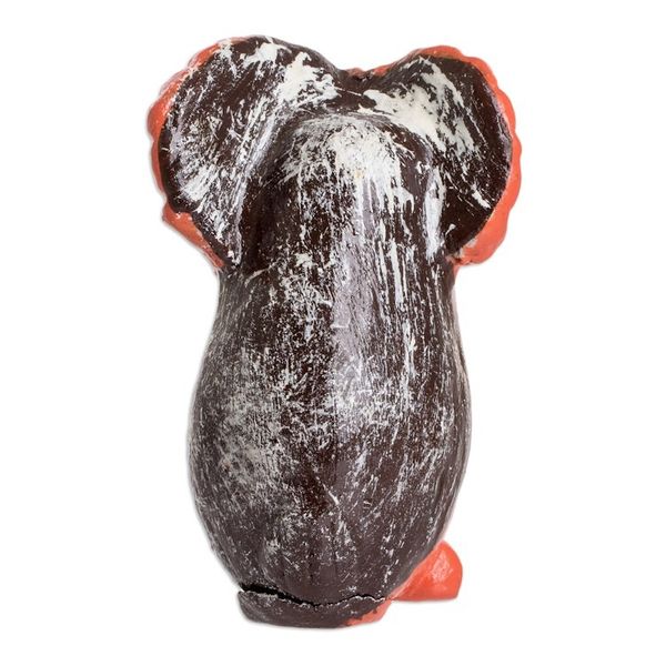 Alternate image for Red Owl-shaped Ceramic Figurine Handmade in Guatemala Summer Tecolote