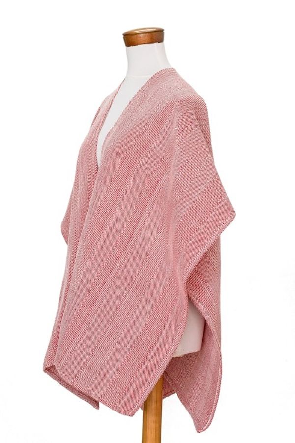 Alternate image for Strawberry Ruana Made with 100 Cotton in El Salvador Strawberry Cojutepeque