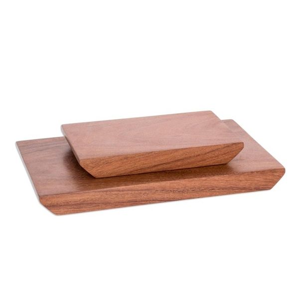 Alternate image for Handmade Wood Charcuterie Serving Boards Pair Artful Table