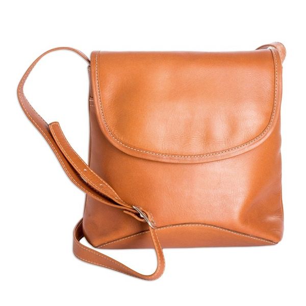 Alternate image for Costa Rican 100 Leather Shoulder Bag with Magnetic Snap Feminine Style