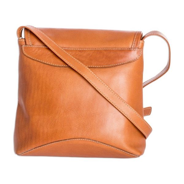 Alternate image for Costa Rican 100 Leather Shoulder Bag with Magnetic Snap Feminine Style