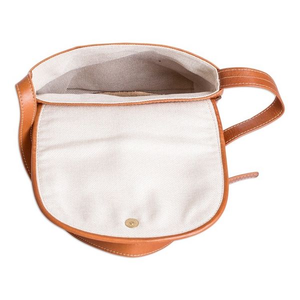 Alternate image for Costa Rican 100 Leather Shoulder Bag with Magnetic Snap Feminine Style