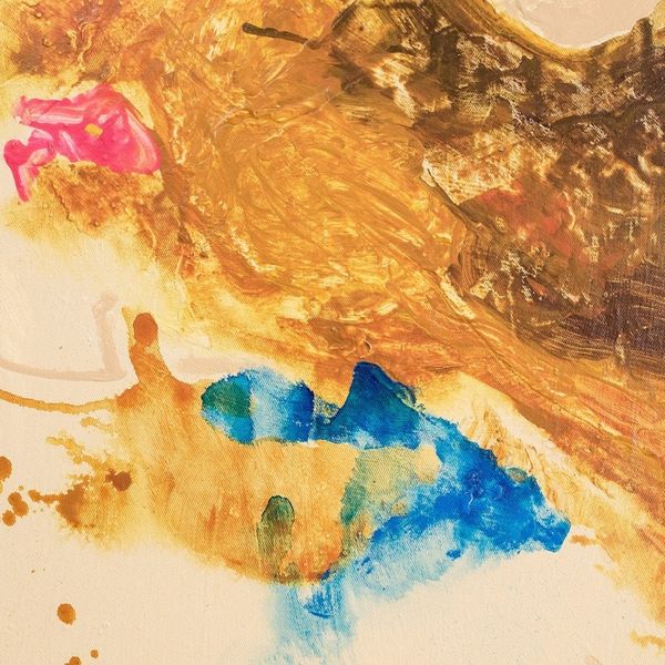Alternate image for Signed Stretched Abstract Painting in a Warm Palette Feelings at the Sowing Time I