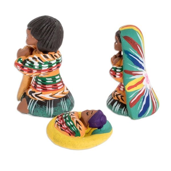 Alternate image for Handmade Nativity Scene 3 Pieces Petite Nativity