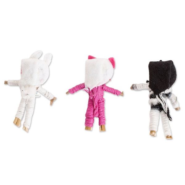 Alternate image for Animal-Themed Folk Art Worry Dolls Set of 3 Little Farm