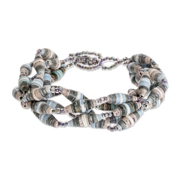 Alternate image for Eco-Friendly Beaded Link Bracelet Eco Spiral in Twilight