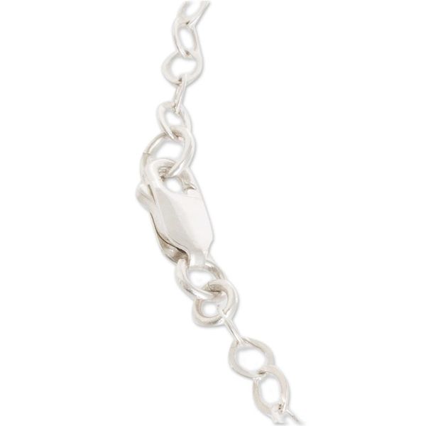 Alternate image for Sterling Silver Station Necklace with Jade and Larimar Gems Precious Union