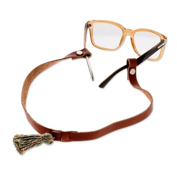 Alternate image for Handcrafted Leather Mask and Eyeglass Lanyard Practical Beauty
