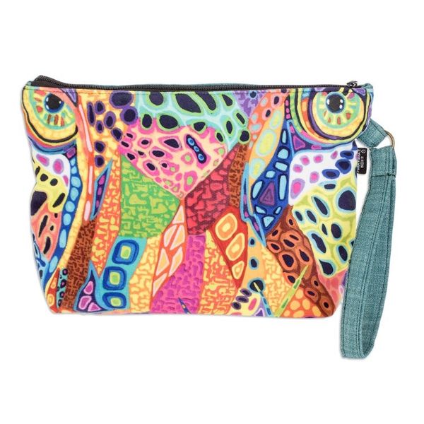 Alternate image for Costa Rican Polyester Wristlet Bag with Tropical Design Wild View
