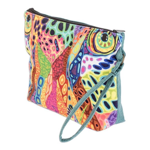 Alternate image for Costa Rican Polyester Wristlet Bag with Tropical Design Wild View