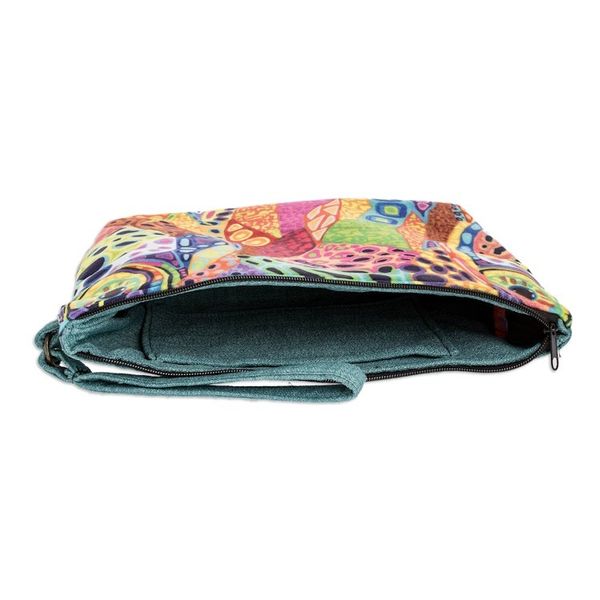 Alternate image for Costa Rican Polyester Wristlet Bag with Tropical Design Wild View
