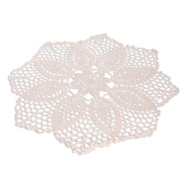 Alternate image for Ivory Hand-Crocheted Table Accent Floral Star