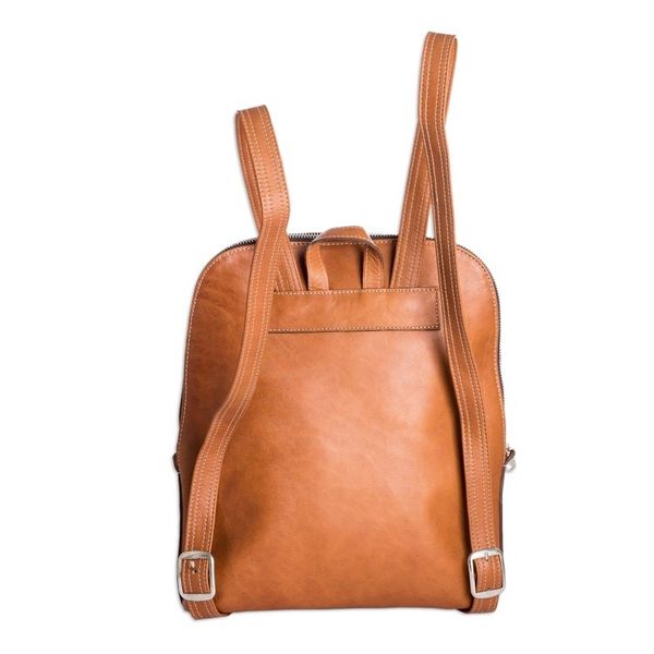 Alternate image for 100 Leather Backpack with Zipper Accents from Costa Rica Stroll Through the City