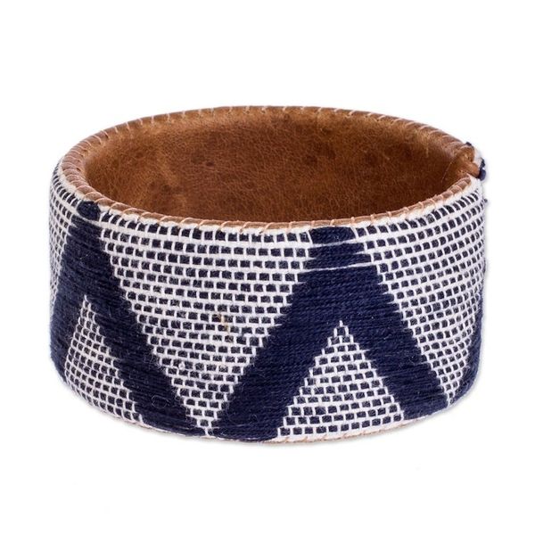Alternate image for Artisan Crafted Blue and White Bracelet Comalapa Highlands in Blue