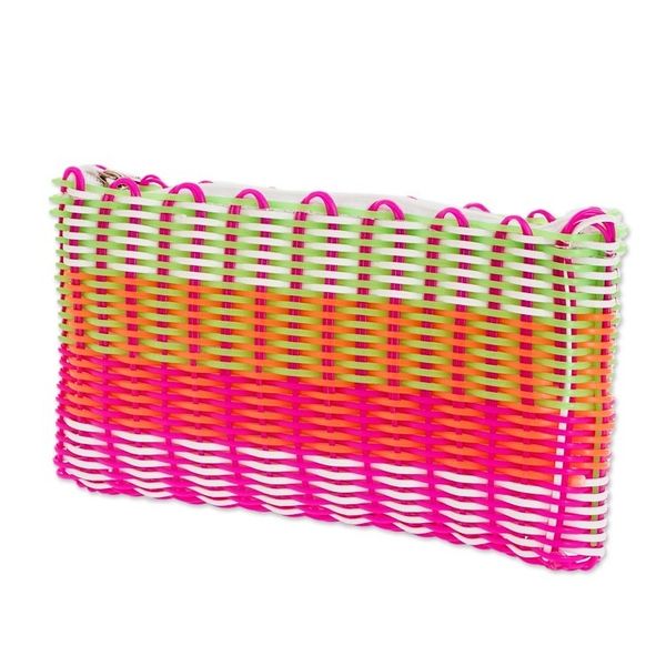 Alternate image for Recycled Central American Cosmetic Bag in Pink Lollipop Swirl