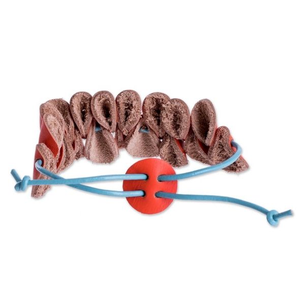 Alternate image for Adjustable Leather Wristband Bracelet Vermilion Bridge