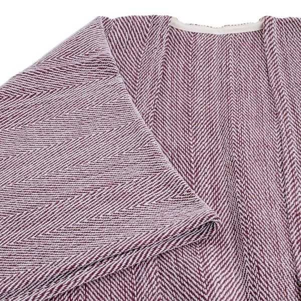 Alternate image for Striped Mahogany Ruana Made with 100 Cotton in El Salvador Mahogany Cojutepeque