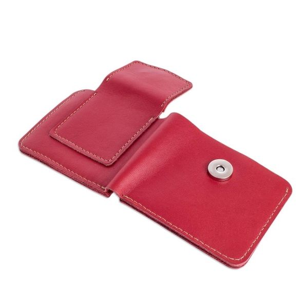 Alternate image for Handcrafted Red Leather Wallet Essential in Red