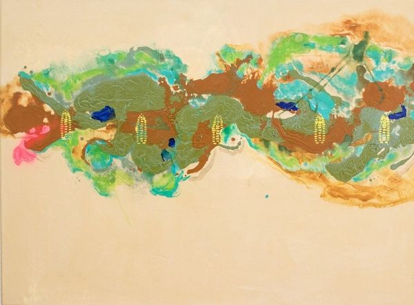 Alternate image for Signed Stretched Abstract Painting in a Colorful Palette Feelings at the Sowing Time II