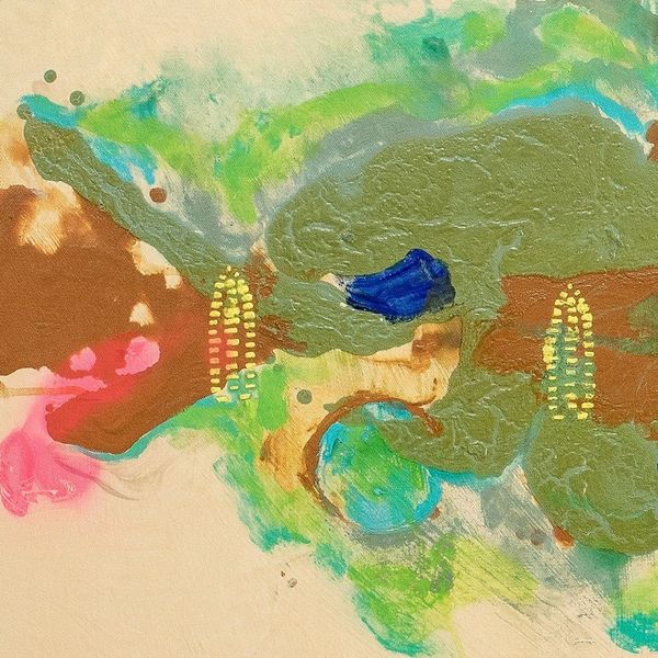 Alternate image for Signed Stretched Abstract Painting in a Colorful Palette Feelings at the Sowing Time II