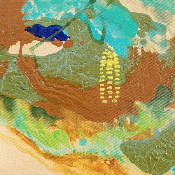 Alternate image for Signed Stretched Abstract Painting in a Colorful Palette Feelings at the Sowing Time II