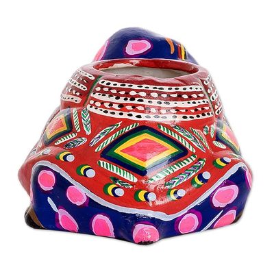 Alternate image for Cute Miniature Turtle Ceramic Flower Pot from Guatemala Herbaceous Tortoise