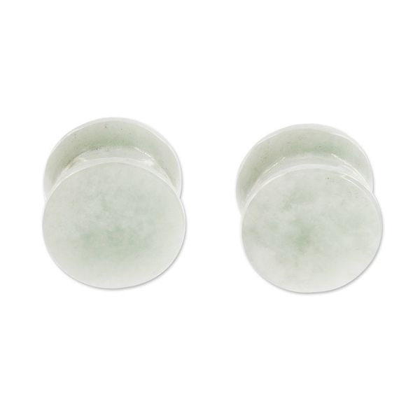 Alternate image for Natural Guatemalan Jade Ear Plugs Creative Force