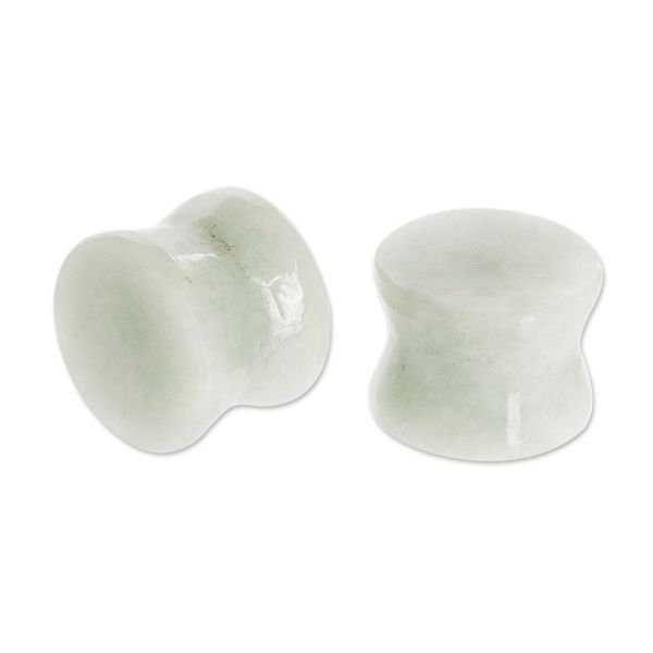 Alternate image for Natural Guatemalan Jade Ear Plugs Creative Force