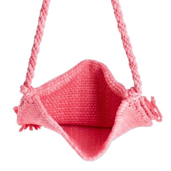 Alternate image for Handwoven Eco Friendly Pink Shoulder Bag from Costa Rica Cartago Pink