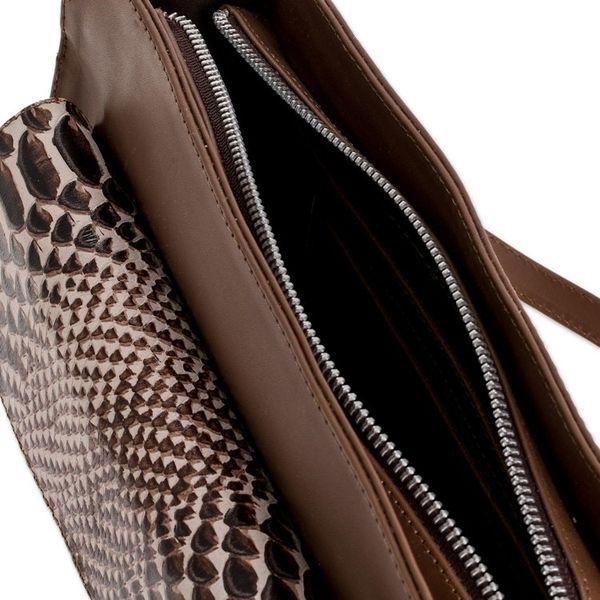 Alternate image for Leather Shoulder Bag With Attached Wallet From Nicaragua Serpent Chic