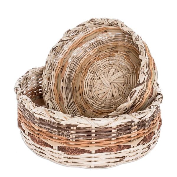 Alternate image for Handwoven Natural Fiber Baskets Pair Petn Itza Pride